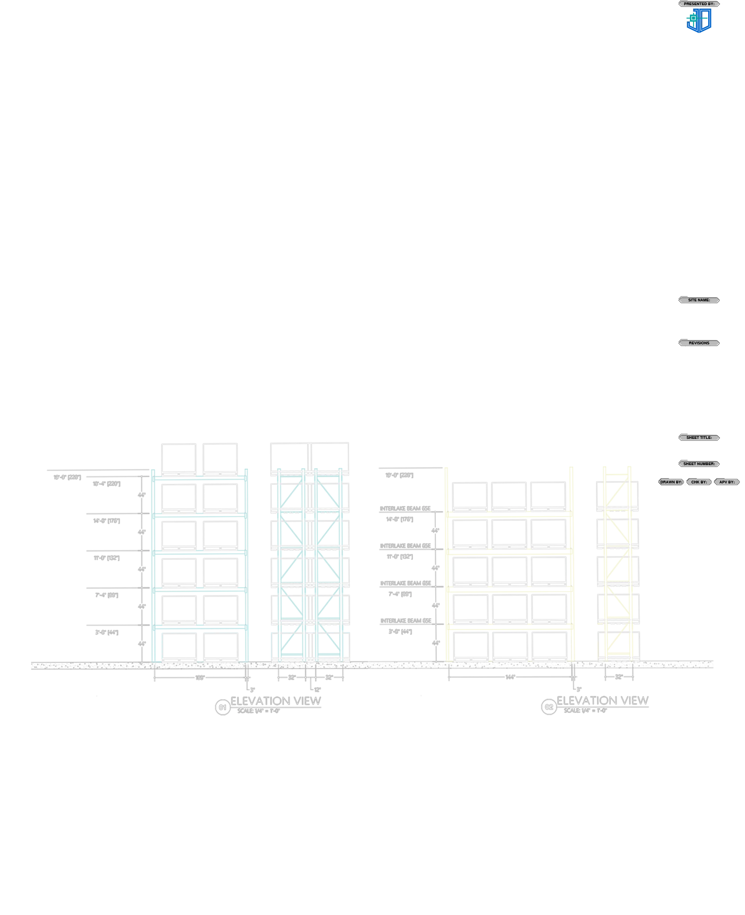 Sample CAD warehouse layout drawing produced by Rocky Mountain Warehouse Solutions