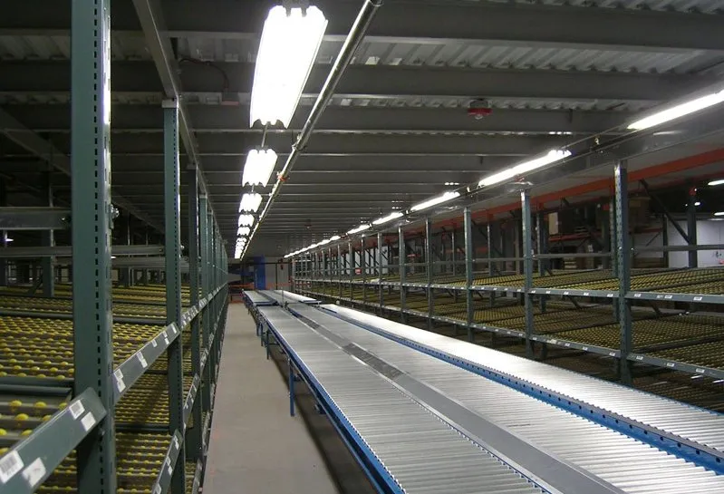 Carton flow racking in pharmaceutical distribution center