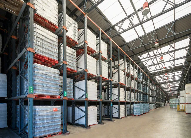 Completed drive-in racking installation
