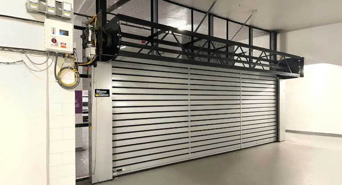 High-speed door with motion sensor activation