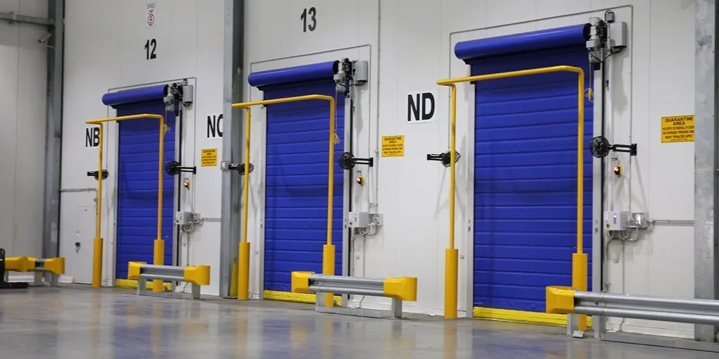 High-speed door bottom edge safety sensor