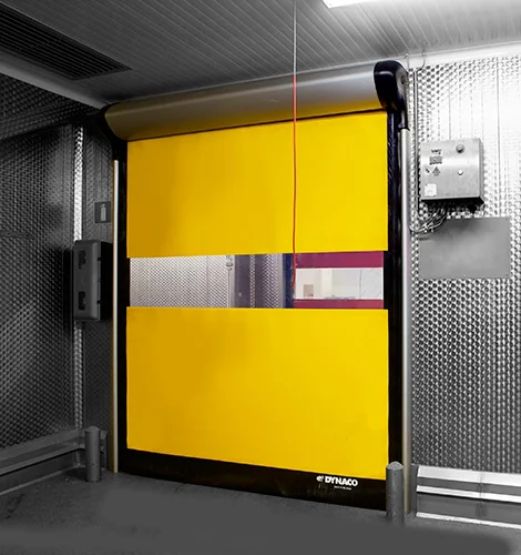 Commercial overhead door with insulated panels