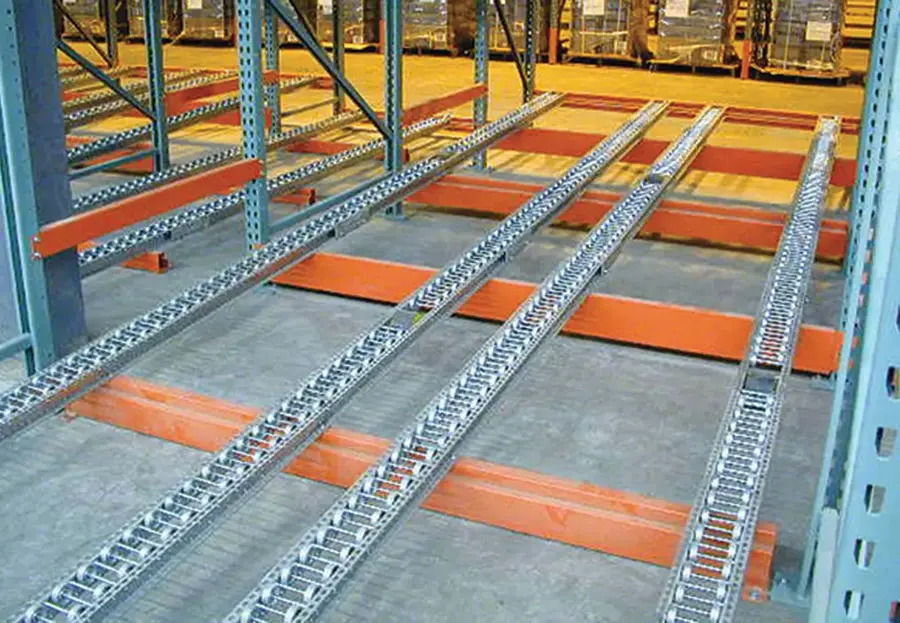Multi-level pallet flow system installation