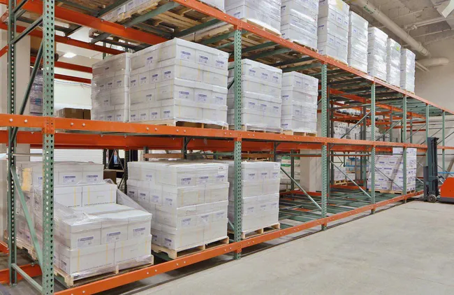 Push-back racking depth options 2 to 5 pallets