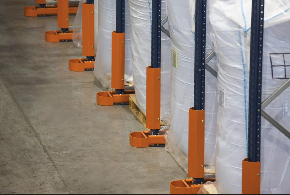 Warehouse safety barriers and guard rails